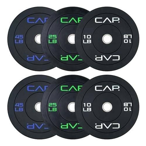 CAP 160 lb Olympic Bumper Plate Set